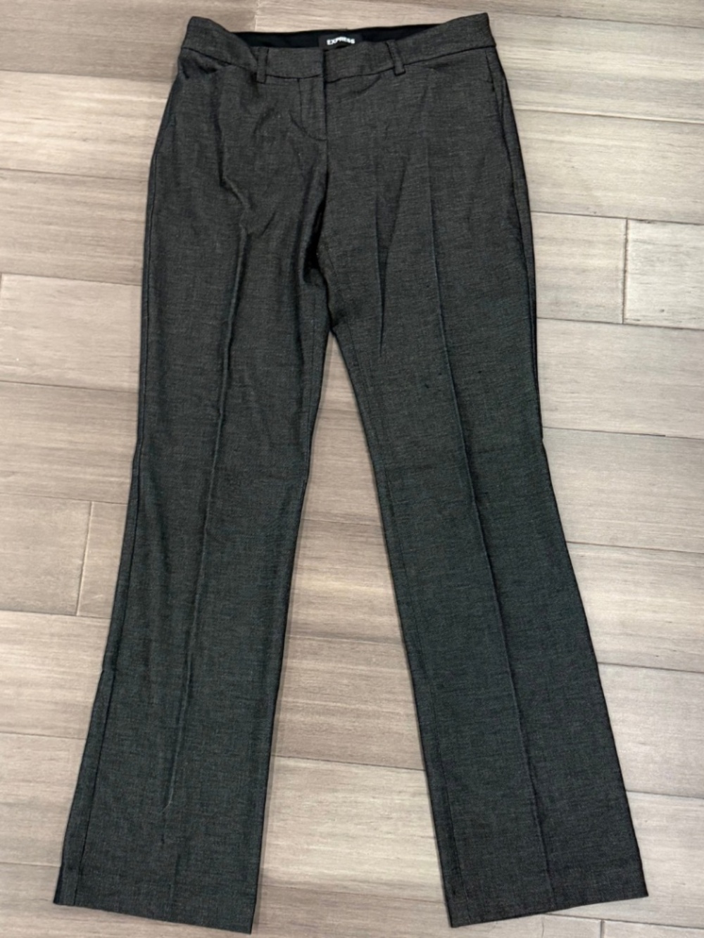 Express Editor Barely Boot Rise Pants Dark Gray Size 2R